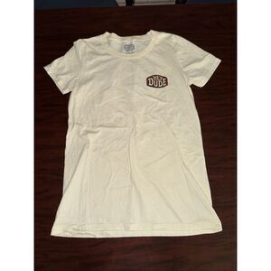 Hey Dude Short Sleeve Cream Colored T-Shirt Size Medium